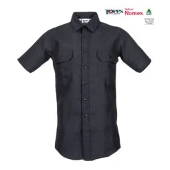 Topps Safety Apparel SH16 Short Sleeve Flame Resistant Button-Front Uniform Shirt - Nomex IIIA (HRC 1 - 4.6 Cal)