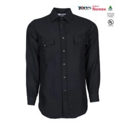 Topps Safety Apparel SH15 Long Sleeve Flame Resistant Snap-Front Shirt - Nomex IIIA (HRC 1 - 4.6 Cal)