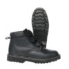 Men's 6" Leather Inmate Boot With Velcro Triple Strap Closure - Black