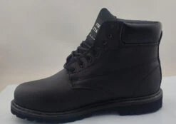 Men's 6" Non-Metal Leather Inmate Boots - Black