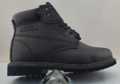 Men's 6" Non-Metal Leather Inmate Boots - Black -ANCHORTEX SHOP ANC inmate boots non metal 3