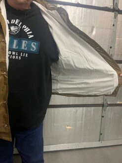 Lightweight Prison Inmate Release Coat -ANCHORTEX SHOP ANC Coaches Jacket Bronze inside