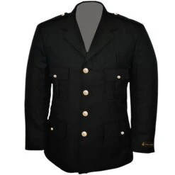 Anchor Uniform 210BL Men's Single Breasted Class A Dress Coat With Top Patch Pockets And Bottom Flaps - Wool Blend