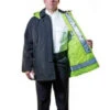 Anchor Uniform 02231 Aqua Control 34" High-Visibility Reversible Raincoat