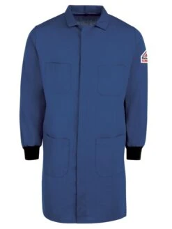 Bulwark KNC2RB Men's Flame Resistant Lab Coat With Knit Cuffs - Nomex IIIA (HRC 1 - 4.4 Cal)
