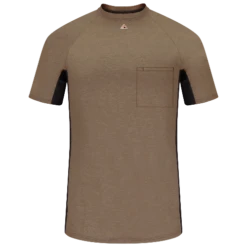 Bulwark MPS4 Men's FR Short Sleeve Base Layer With Concealed Chest Pocket