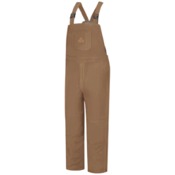 Bulwark BLN4BD Mens Heavyweight Flame Resistant Brown Duck Deluxe Insulated Bib Overall - Excel FR ComforTouch (HRC 4 - 44 Cal)