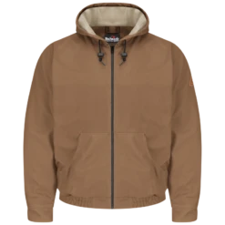 Bulwark JLH4BD Heavyweight FR Brown Duck Hooded Jacket - Excel FR ComforTouch (HRC 3 - 35 Cal)