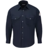 Bulwark SNS2 Mens Lightweight FR Snap Front Deluxe Uniform Shirt - Nomex IIIA (HRC 1 - 4.4 Cal)