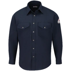 Bulwark SNS2 Mens Lightweight FR Snap Front Deluxe Uniform Shirt - Nomex IIIA (HRC 1 - 4.4 Cal)