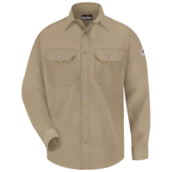 Bulwark SNS2 Mens Lightweight FR Snap Front Deluxe Uniform Shirt - Nomex IIIA (HRC 1 - 4.4 Cal) -ANCHORTEX SHOP Bulwark FR SNS2TN Shirt