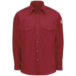 Bulwark SNS2 Mens Lightweight FR Snap Front Deluxe Uniform Shirt - Nomex IIIA (HRC 1 - 4.4 Cal) -ANCHORTEX SHOP Bulwark SNS2