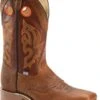 Double-H DH4400 Mickey 12" Soft Toe Roper Western Work Boot - Brown