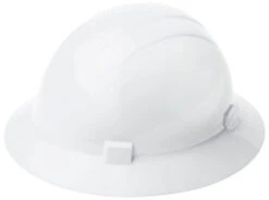 ERB Safety Americana Full Brim Hard Hat With 4-Point Slide Lock Suspension