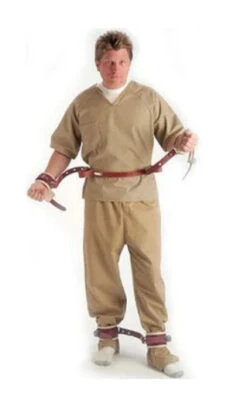 Humane Restraint MNDL-401 Wrist-to-Waist Ambulatory Restraints - Leather Or Poly