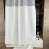 Kartri HANG2IT Deluxe Waffle Shower Curtain With Light Window And Snap Liner
