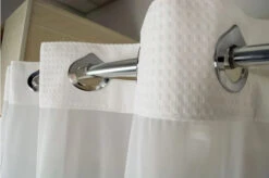 Kartri HANG2IT Deluxe Waffle Shower Curtain With Light Window And Snap Liner -ANCHORTEX SHOP Kartri Hang2it Deluxe Waffle Shower Curtain 2