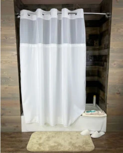 Kartri HANG2IT Duo Poly Shower Curtain With Light Window And Snap Liner -ANCHORTEX SHOP Kartri Hang2it Duo Poly Shower Curtain 3