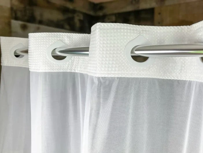 Kartri HANG2IT Empire Waffle Shower Curtain - White Or Beige 10 Kartri HANG2IT Empire Waffle Shower Curtain - White Or Beige - Image 10