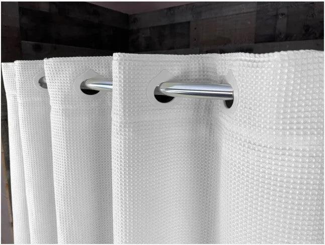 Kartri HANG2IT Empire Waffle Shower Curtain - White Or Beige 7 Kartri HANG2IT Empire Waffle Shower Curtain - White Or Beige - Image 7