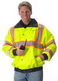 Lakeland C3SAFRG2L Class 3 High Visibility Bomber Jacket With Zip-Out Liner