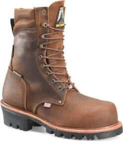 Matterhorn MT2580 Men's USA 9" Safety Toe Logger Work Boot - Brown