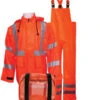 NSA Flame Resistant Hi-Vis Rainwear Kit, Type R Class 3 - NSA Style KITRLC3 KITRQC3 (HRC 2 - 9.8 Cal)