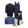 Enespro KIT4SC40-series ArcGuard Compliance Arc Flash Kit W/ Flame Resistant Short Coat, Bib Overall, Gloves & More (HRC 4 - 40 Cal)