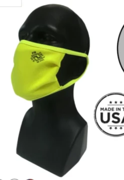 NSA MASK2-Y2 Double Layer Hi-Vis FR Face Mask With Ear Loops (10 Cal-cm - HRC 2) (Bag Of 50)