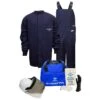 Enespro KIT2SC11-series ArcGuard Arc Flash Kit W/ Flame Resistant Short Coat, Bib Overalls, Gloves (HRC 2 - 12 Cal)