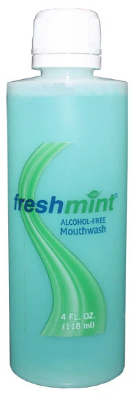 FreshMint FMW4 4 Oz. Alcohol Free Mouthwash (Case)