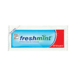 FreshMint TPADAP250 Fluoride Toothpaste Packet 0.28 Oz. - ADA Approved (Bulk)