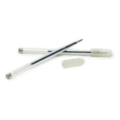 PEN1 Clear Flexible Pen With Cap - Blue Ink (case)