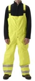 NASCO Omega Hi-Vis Bib Overalls - Flame Resistant & Chemical Splash Resistant Rainwear (5001TFO/5001TFY)