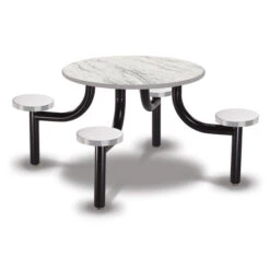 Norix Max-Master 4 Seat Round Table -ANCHORTEX SHOP Norix Max Master 4 Round Marble Silver