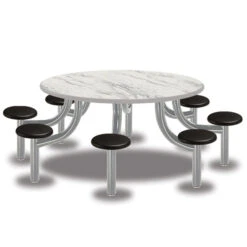 Norix Max-Master 6 Seat Round Table -ANCHORTEX SHOP Norix Max Master 6 Round Marble Black