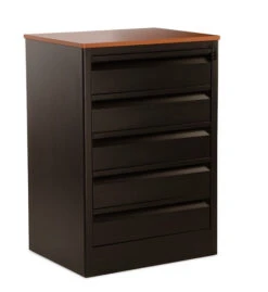 Norix Titan Series Steel Dorm Room 5-Drawer Chest -ANCHORTEX SHOP Norix TNT7059 Titan 5 Drawer Chest Steel Drawer Fronts ebony