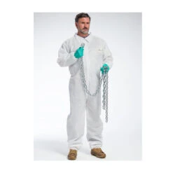PosiWear M3 C3802 Disposable White Coveralls With Elastic Wrists And Ankles (Case)