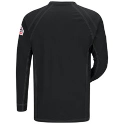 Bulwark QT20 IQ Series Flame Resistant Men's Long Sleeve Knit T-Shirt (HRC 2 - 8.2 Cal) -ANCHORTEX SHOP PS BW QT20BK B