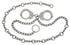 Peerless Model 7003C Waist Chain - Handcuffs At Front - Nickel Finish