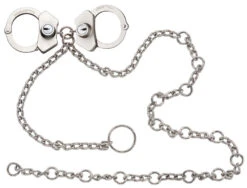Peerless Model 7003CHS - High Security Waist Chain - Handcuffs At Front - Nickel Finish