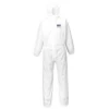 Portwest ST30 BizTex SMS Coverall With Hood, Type 5/6, White