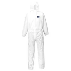 Portwest ST30 BizTex SMS Coverall With Hood, Type 5/6, White