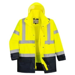 Portwest US768 5-in-1 Hi-Vis Parka Jacket -ANCHORTEX SHOP Portwest US768YNR