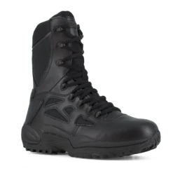 Reebok RB8875 Men's Rapid Response Tactical Boots - Side Zip - Black