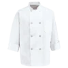 Red Kap 0403 Eight Pearl Button Chef Coat W/o Thermometer Pocket