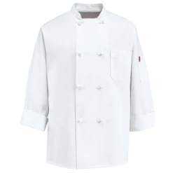 Red Kap 0414 Eight Knot Button Chef Coat