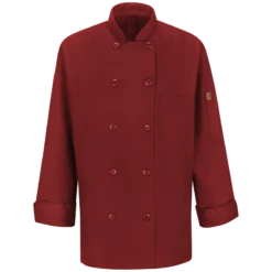Red Kap 041X Women's Long Sleeve Chef Coat With OilBlok + Mimix 7 Red Kap 041X Women's Long Sleeve Chef Coat With OilBlok + Mimix -ANCHORTEX SHOP Red Kap 041XFR Womens Long Sleeve Chef Coat w OilBlok Mimix