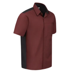 Red Kap 502M Men's Airflow Cook Shirt W/ OilBlok -ANCHORTEX SHOP Red Kap 502M Mens Airflow Cook Shirt OilBlok ML Side