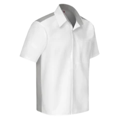 Red Kap 502M Men's Airflow Cook Shirt W/ OilBlok -ANCHORTEX SHOP Red Kap 502M Mens Airflow Cook Shirt OilBlok WH Side